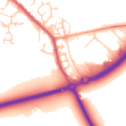 Daytime road noise heatmap for MK16 0DA