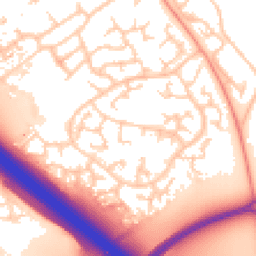 Daytime road noise heatmap for MK16 0EH