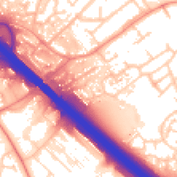 Daytime road noise heatmap for MK16 0LB