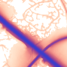 Daytime road noise heatmap for MK16 0PA