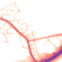 Daytime road noise heatmap for MK16 9FN