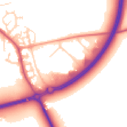 Daytime road noise heatmap for MK16 9FX