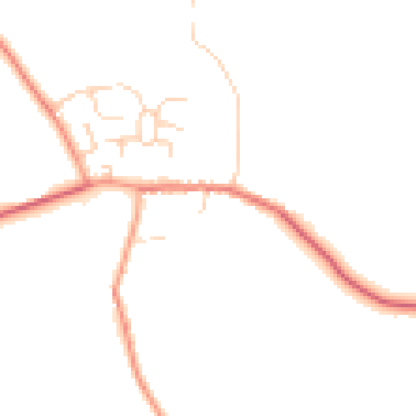 Daytime road noise heatmap for MK16 9LJ