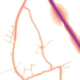 Daytime road noise heatmap for MK16 9PN