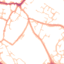 Daytime road noise heatmap for MK18 1AS
