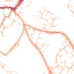 Daytime road noise heatmap for MK18 1AZ