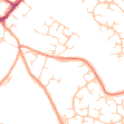 Daytime road noise heatmap for MK18 1BE