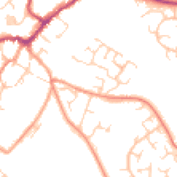 Daytime road noise heatmap for MK18 1BG
