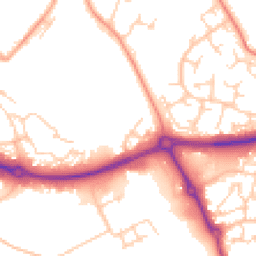 Daytime road noise heatmap for MK18 1BL