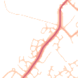 Daytime road noise heatmap for MK18 1BW