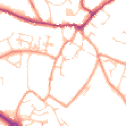 Daytime road noise heatmap for MK18 1BY