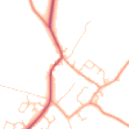 Daytime road noise heatmap for MK18 1FB