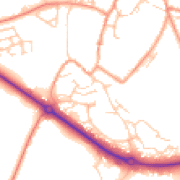 Daytime road noise heatmap for MK18 1FP