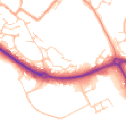 Daytime road noise heatmap for MK18 1FW