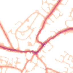 Daytime road noise heatmap for MK18 1JZ