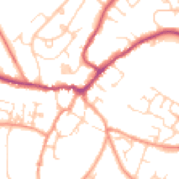 Daytime road noise heatmap for MK18 1NJ