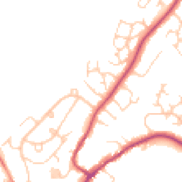 Daytime road noise heatmap for MK18 1PG