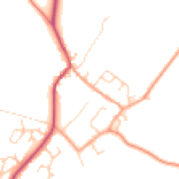 Daytime road noise heatmap for MK18 1QT