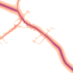 Daytime road noise heatmap for MK18 2AG