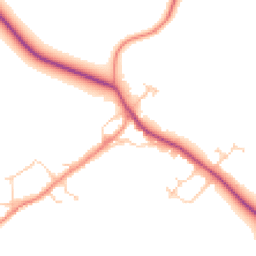 Daytime road noise heatmap for MK18 2AP
