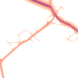Daytime road noise heatmap for MK18 2BX