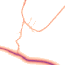 Daytime road noise heatmap for MK18 2JA