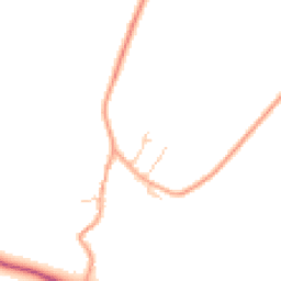 Daytime road noise heatmap for MK18 2JJ