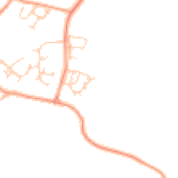 Daytime road noise heatmap for MK18 2QS