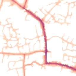 Daytime road noise heatmap for MK18 3DH