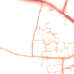 Daytime road noise heatmap for MK18 3GS