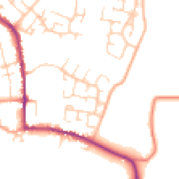 Daytime road noise heatmap for MK18 3JA