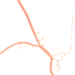 Daytime road noise heatmap for MK18 3PN