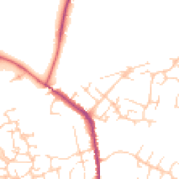 Daytime road noise heatmap for MK18 3QH