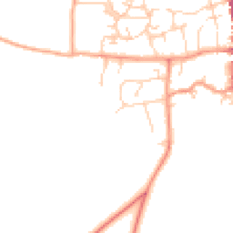 Daytime road noise heatmap for MK18 3QJ