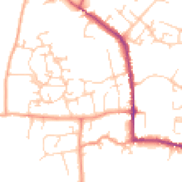 Daytime road noise heatmap for MK18 3QW