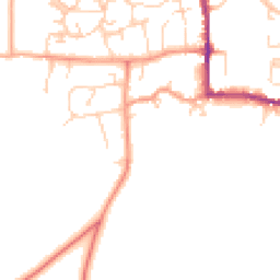 Daytime road noise heatmap for MK18 3SA