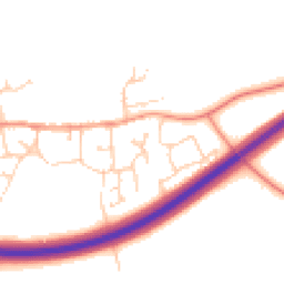 Daytime road noise heatmap for MK18 4PL
