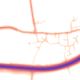 Daytime road noise heatmap for MK18 4PZ