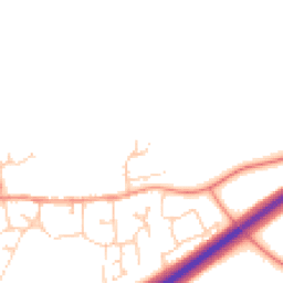 Daytime road noise heatmap for MK18 4RE