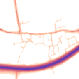 Daytime road noise heatmap for MK18 4RH