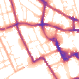 Daytime road noise heatmap for MK40 1AJ