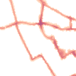 Night-time road noise heatmap for MK40 1AJ