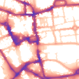 Daytime road noise heatmap for MK40 1AN