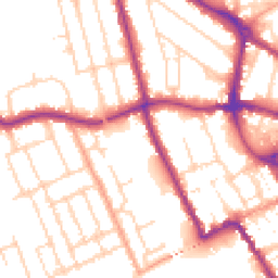 Daytime road noise heatmap for MK40 1AQ