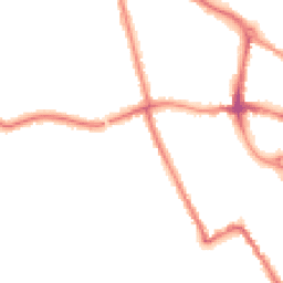 Night-time road noise heatmap for MK40 1AQ