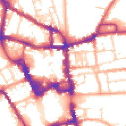Daytime road noise heatmap for MK40 1AW
