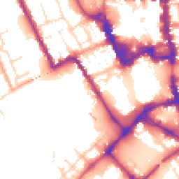 Daytime road noise heatmap for MK40 1BL