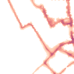 Night-time road noise heatmap for MK40 1BL