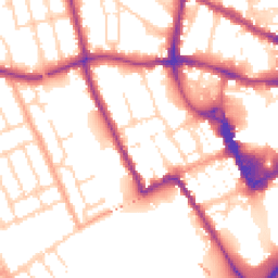 Daytime road noise heatmap for MK40 1DQ