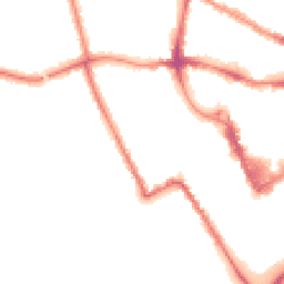 Night-time road noise heatmap for MK40 1DQ